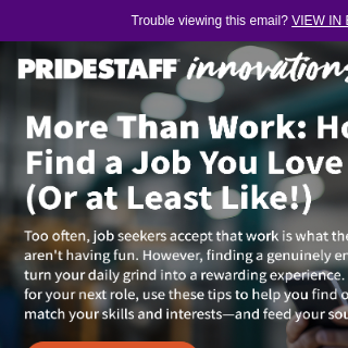 More Than Work: How to Find a Job You Love (Or at Least Like!)